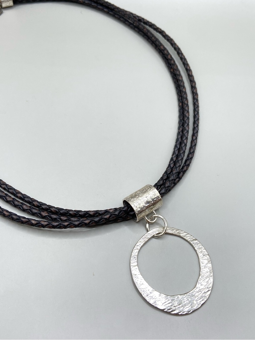 Silpada Silver Circle Pendant Necklace